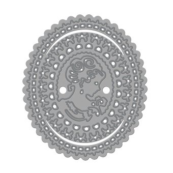 NEW: punching and embossing stencils, Rococo Charlotte Cameo