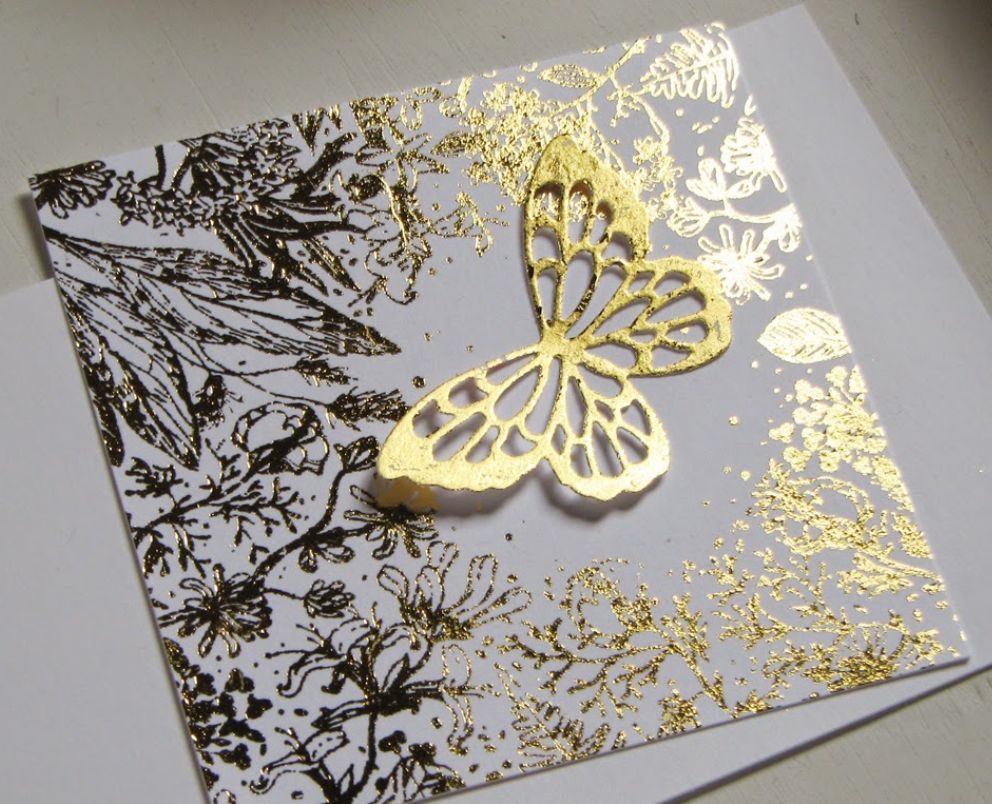 Bastelzubehör: lamine metalliche e accessori pellicola di trasferimento, foglio 10x10 cm, 30 fogli, oro