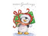 Wild Rose Studio`s A7 Transparent Stempel, 1 niedliche Pinguine mit Geschenk