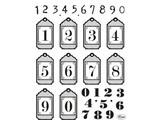 Stempel / Stamp: Transparent Transparent Stempel: Hänge Etiketten mit Zahlen