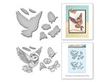 Spellbinders und Rayher Stanz- und prägeschablone + Stempelmotive: Eul und Insekten
