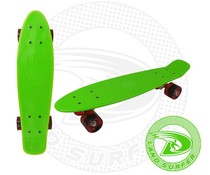 Land Surfer skateboard green with red wheels Land Surfer skateboard green with red wheels