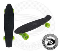 Land Surfer skateboard black with green wheels Land Surfer skateboard black with green wheels