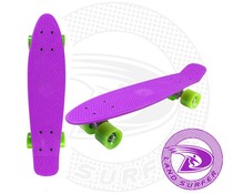 Land Surfer fish skateboard paars met groene wielen Land Surfer fish skateboard paars met groene wielen