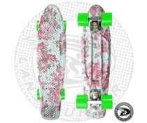 Land Surfer skateboard "flower" with green wheels Land Surfer skateboard "flower" with green wheels