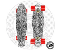Land Surfer skateboard "zebra" with red wheels Land Surfer skateboard "zebra" with red wheels
