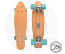 Land Surfer fish skateboard peach with mint green wheels Land Surfer fish skateboard peach with mint green wheels