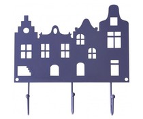 Wandrek grachtenpandjes grijs Wandrek grachtenpandjes grijs