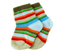 Babysokjes retro groen Babysokjes retro groen