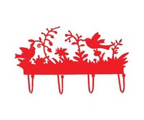 Kapstokje vogels rood Kapstokje vogels rood