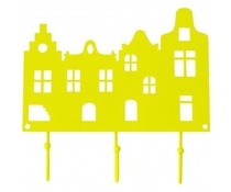Kapstokje grachtenpandjes geel Kapstokje grachtenpandjes geel