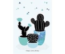 poster Happy Cactus Family poster Happy Cactus Family
