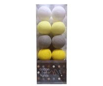 Cotton Ball Lights grey & yellow Cotton Ball Lights grey & yellow