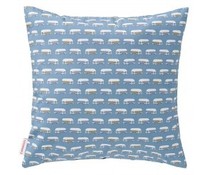 Kussen busjes blauw Kussen busjes blauw