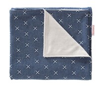 Deken denim kruisjes (wieg) Deken denim kruisjes (wieg)