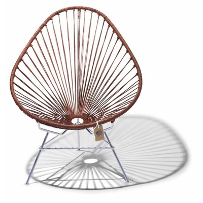 Acapulco stuhl naturleder, exklusive Edition in chrom