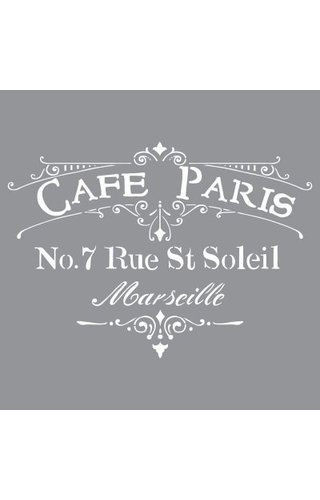 Stencil- Cafe Paris Stencil- Cafe Paris