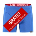 Koninklijk blauwe boxershort | Classique rode band