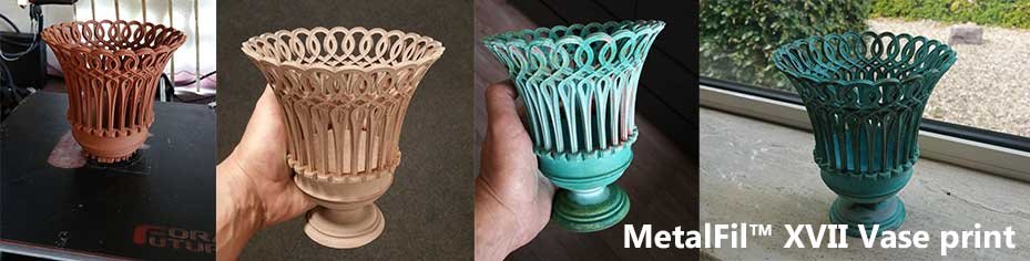 MetalFil™ XVII Vase print (with post-processing)