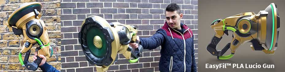 Lucio Gun 3D Printed With Real Speakers - by Simone Fontana