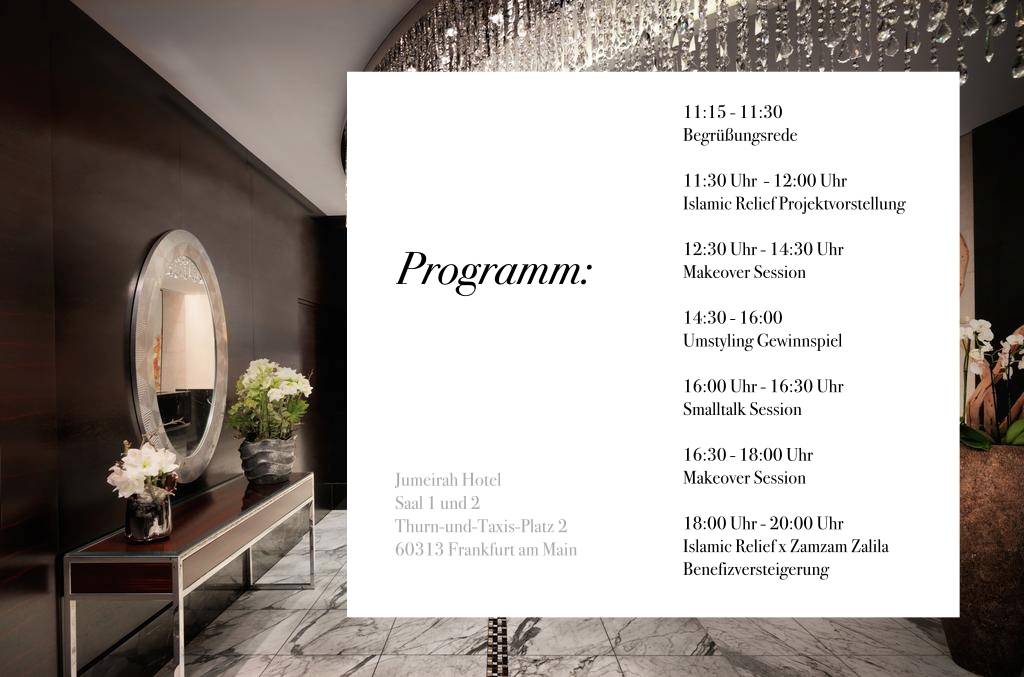 nisma x Jumeirah Pop up Store - Programm