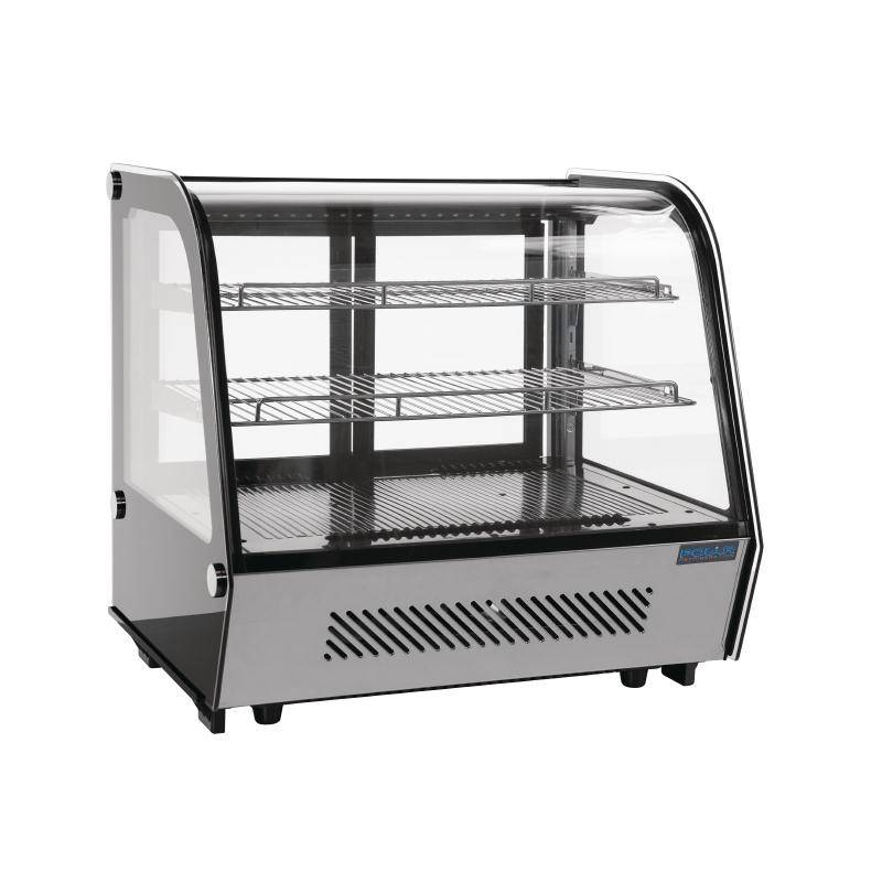 Polar Tabletop design Refrigerated display case black / stainless