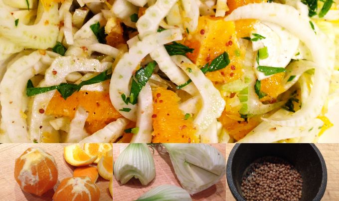 Fenchel Orangen Koriander Salat
