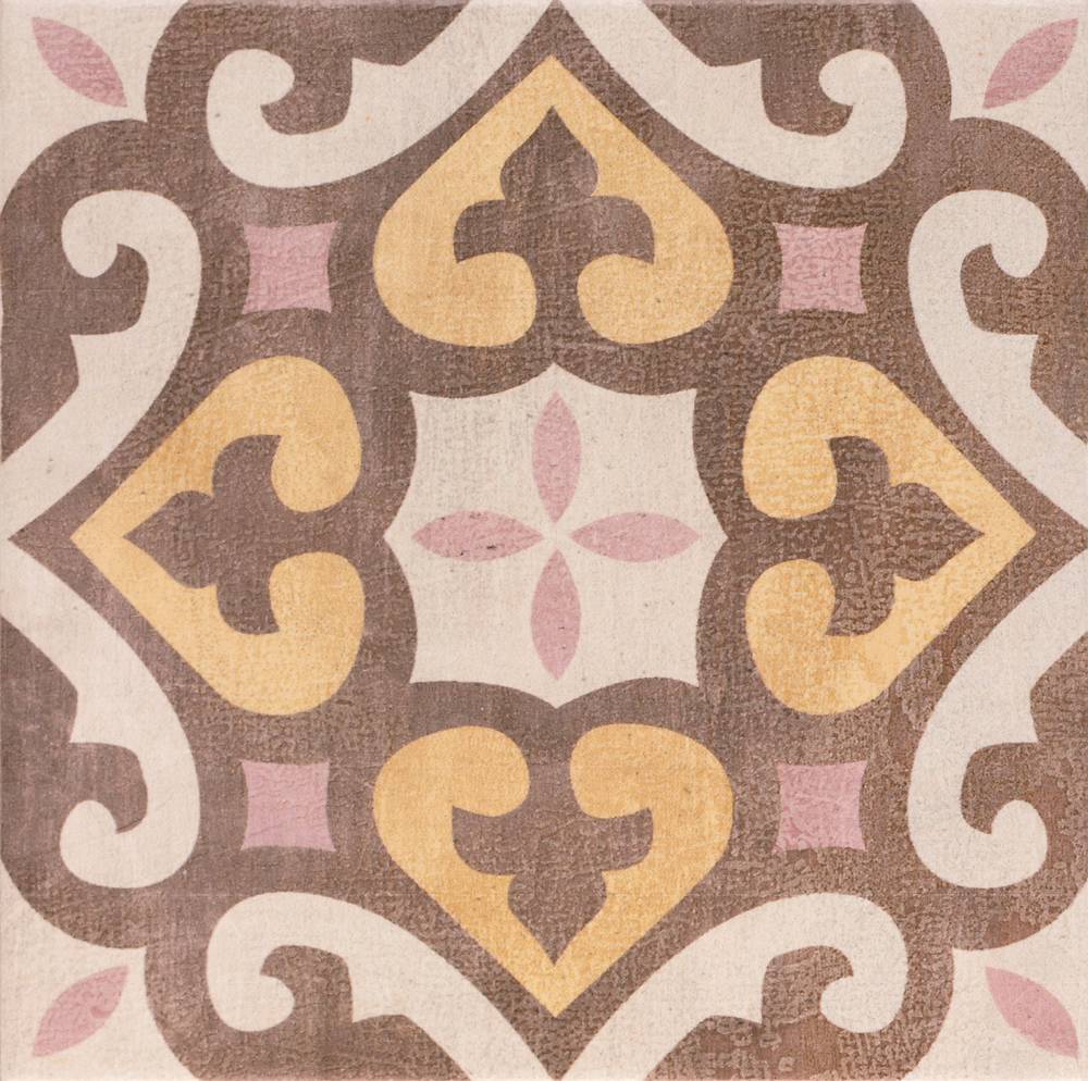 Cementine decor bastide choco 20 x 20 cm! nu alle tegels met 50 ...