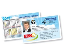 Kalender im Scheckkartenformat Kalender im Scheckkartenformat