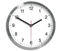 RVS wandklok met logo 25cm RVS wandklok met logo 25cm