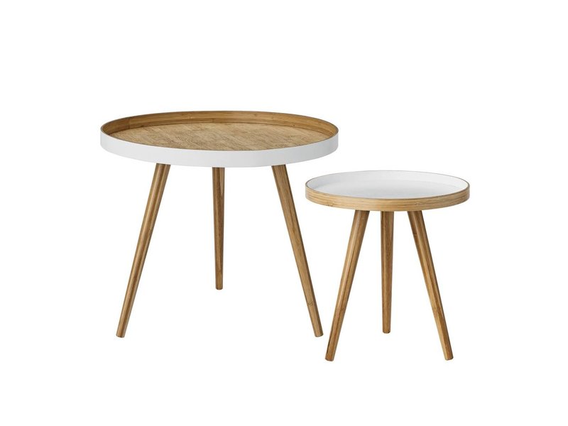 Bloomingville couchtisch set von zwei weiÃen bambus living and ...