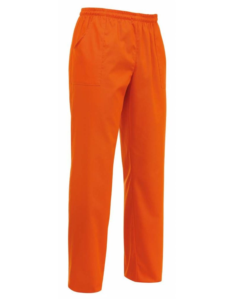 Egochef pantalon avec cordon de serrage orange nibetex ...