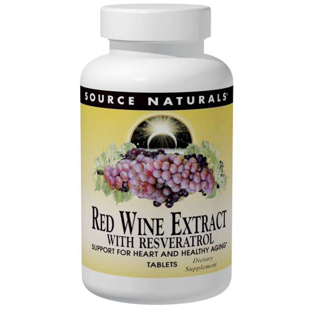 Source Naturals Rotwein Extract mit Resveratrol, 60 Tabletten für ein