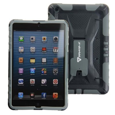 Armor-x case-x Hardcase hoes - iPad mini - Zwart/grijs