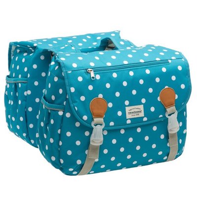 New Looxs dubbele fietstas Joli Double - Polka blue