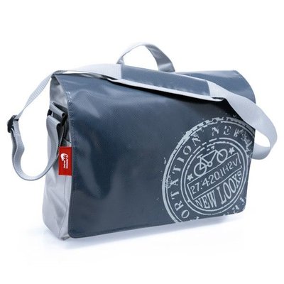 New Looxs enkele fietstas Postino Office Bisonyl - Blue/Silver
