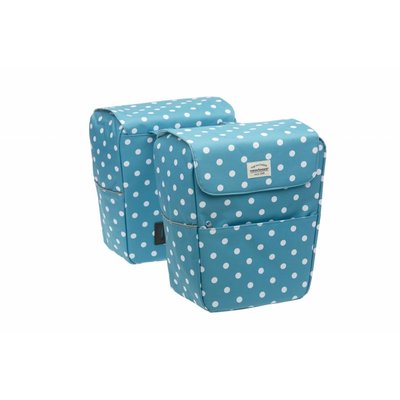 New Looxs dubbele fietstas Jive - Polka Blue