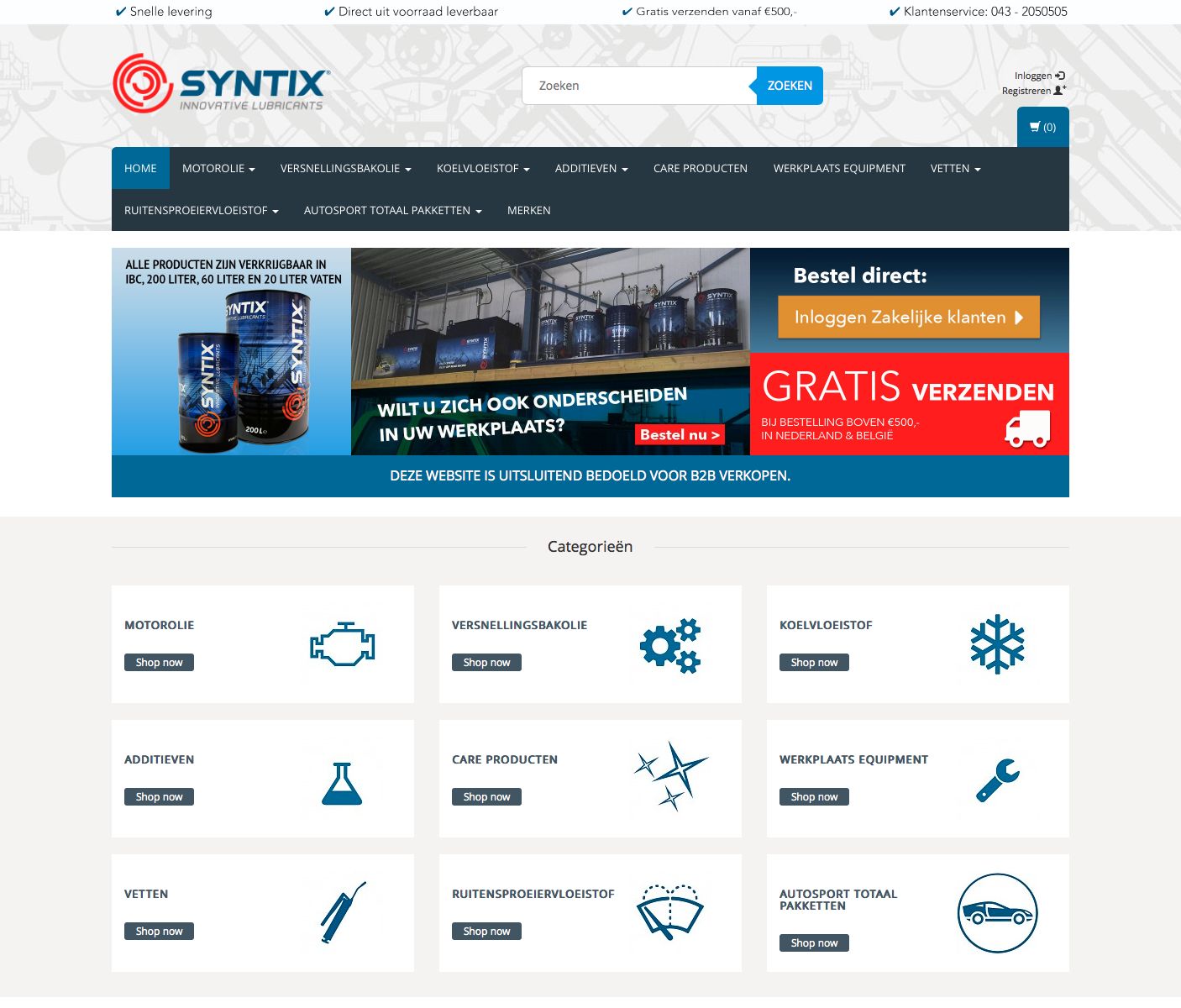 NIEUW! B2B webshop voor de zakelijke SYNTIX gebruiker.