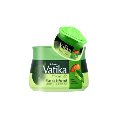 Vatika Dabur Vatika Haarcreme Nourish & Protect mit Mandeln, Aloe Vera, Henna - Styling Hair Cream (140ml)