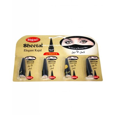 Sheetal Kleiner Kajal - Schwarz mit Vitamin E (1,5g)