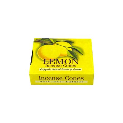 Darshan Incense cones Lemon scent with holder (10 piece)