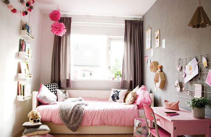 Donkere gordijnen slaapkamer: slaapkamer gordijnen kleur kinderen ...