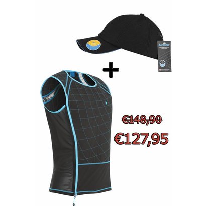 Hyperkewl Aerochill Fitness cooling vest Male+ Aerochill coolingcap