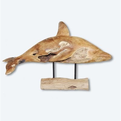 Delphin aus Teakholz