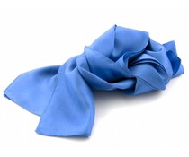 Zijden sjaal - Middenblauw Zijden sjaal - Middenblauw
