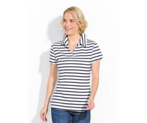 Bretonse streep poloshirt dames korte mouwen Bretonse streep poloshirt dames korte mouwen