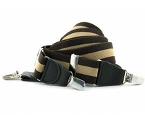 Bretels elastiek 35mm Bruin-Beige Streep Bretels elastiek 35mm Bruin-Beige Streep