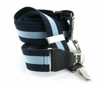 Bretels elastiek 35mm Donkerblauw-Lichtblauw Streep Bretels elastiek 35mm Donkerblauw-Lichtblauw Streep