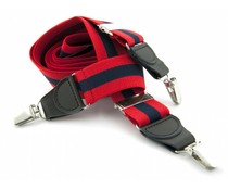 Bretels elastiek 35mm Rood-Donkerblauw Streep Bretels elastiek 35mm Rood-Donkerblauw Streep