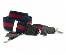 Bretels elastiek 35mm Donkerblauw-Bordeau Streep Bretels elastiek 35mm Donkerblauw-Bordeau Streep